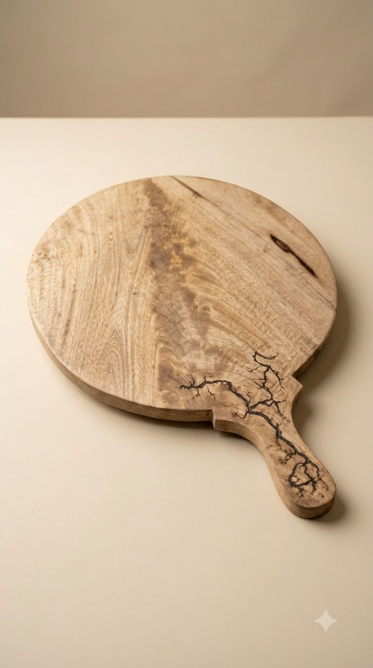 Handcrafted Wooden Pizza Pan & Serving Board